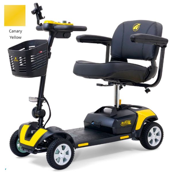 Golden Technologies Buzzaround XL 4-Wheel Mobility Scooter in Canary Yellow Shrouds
