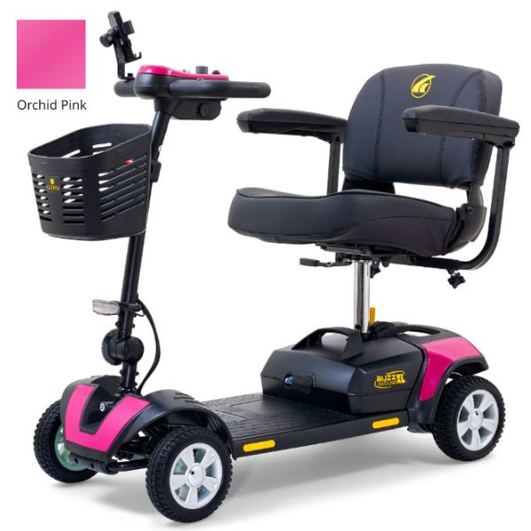 Golden Technologies Buzzaround XL 4-Wheel Mobility Scooter in Orchid Pink Shrouds