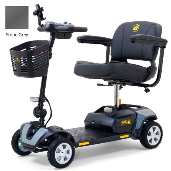 Golden Technologies Buzzaround XL 4-Wheel Mobility Scooter in Stone Grey Shrouds