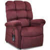 Image of Golden Technologies Cloud With MaxiComfort PR517 Lift Chair Shiraz Fabric Right Side View with Remote on the side 