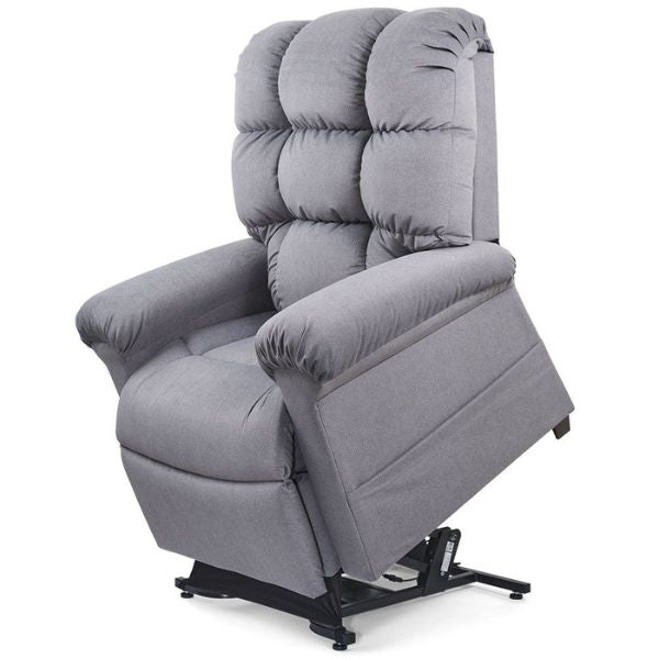Golden Technologies Cloud With MaxiComfort PR517 Lift Chair Sterling Fabric  Lifted Left Side View