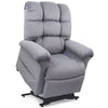 Image of Golden Technologies Cloud With MaxiComfort PR517 Lift Chair Sterling Fabric  Lifted Right Side View
