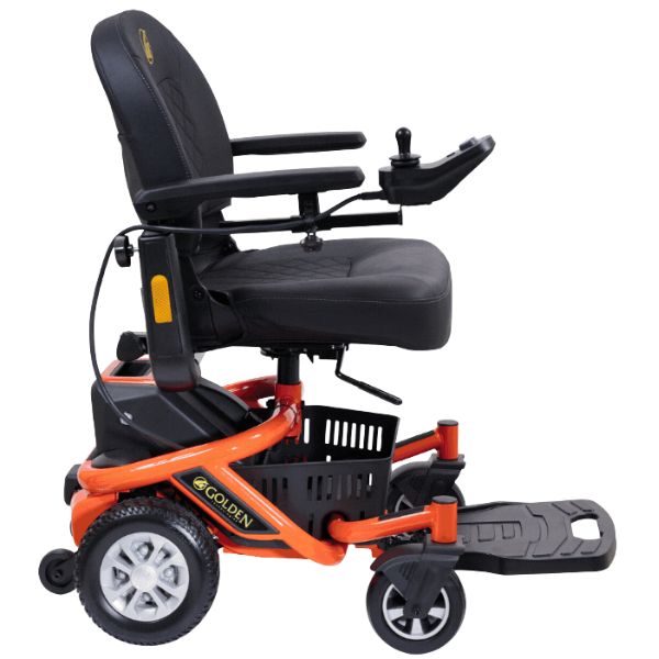 Golden Technologies LiteRider Envy GP162 Power Chair Solar Flare Orange Right Side View