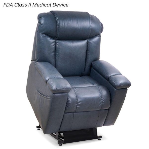 Golden Technologies Rhea with Twilight & Nirvana Power Lift Chair PR447 in Lagoon Fabric Lifted  View