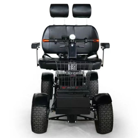 Green Transporter Cheeta Ninja All-Terrain Mobility Scooter Dual Seat Front View