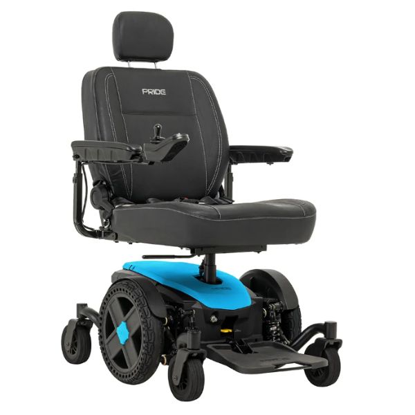 Pride Jazzy EVO 614 Power Chair in Iceberg Blue