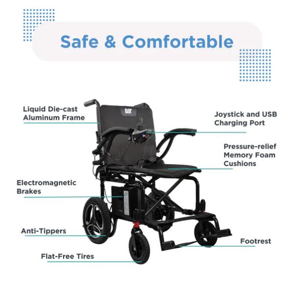 Journey Air (2026 Model) Lightweight Folding Power Chair
