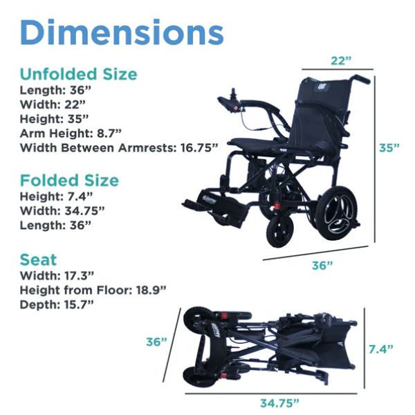 Journey Air (2026 Model) Lightweight Folding Power Chair