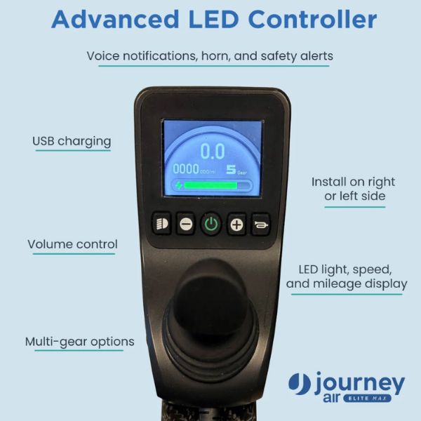 Journey Air Elite Max Portable Folding Power Wheelchair Controller Functions