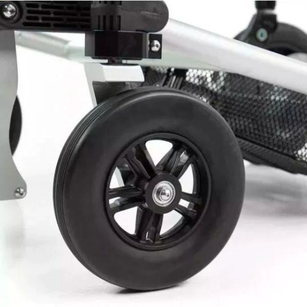 Journey Zoomer Chair Front Left Wheel Zoomed In