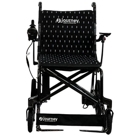 Journey Air Elite Lightweight Folding Power Chair Black Color Front View