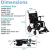 Image of Journey Air Elite Lightweight Folding Power Chair Dimensions