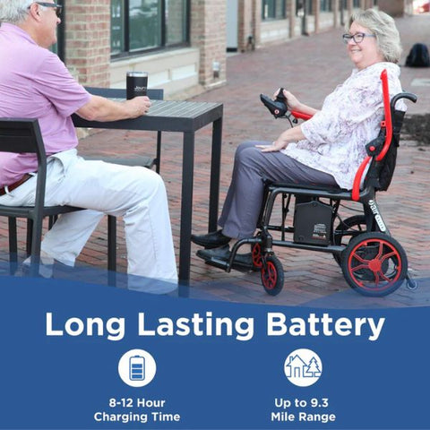 Journey Air Elite Lightweight Folding Power Chair with long lasting battery