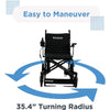 Image of Journey Air Elite Lightweight Folding Power Chair with tight turning radius