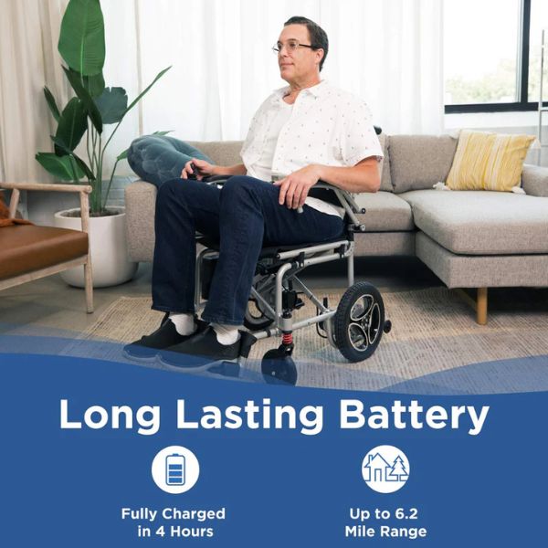 Journey Air Lightweight Folding Power Chair Battery Capacity