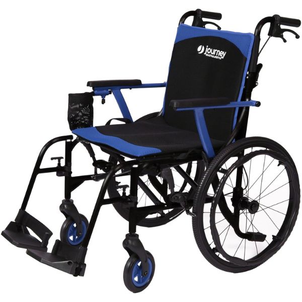 Journey So Lite C2 Ultra Lightweight Wheelchair Shown in Black/Blue Color 