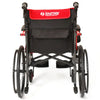 Image of Journey So Lite C2 Ultra Lightweight Wheelchair Shown in Black/Red Color Back View