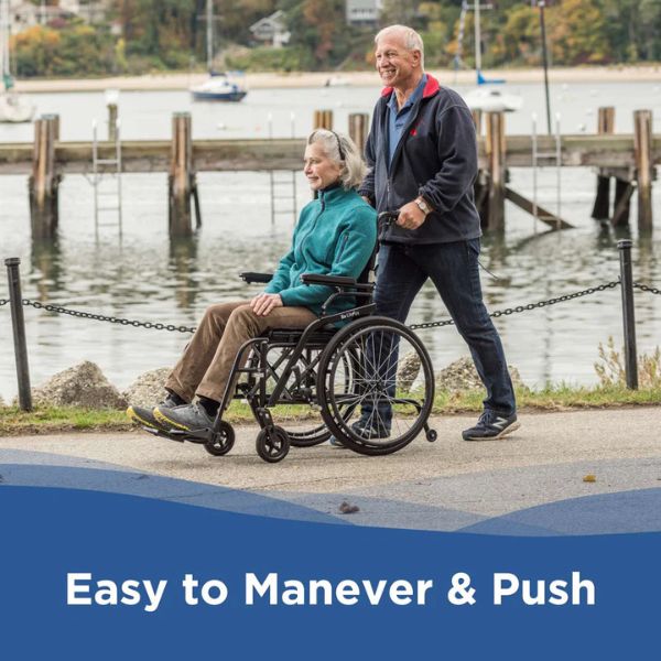 Journey So Lite C2 Ultra Lightweight Wheelchair Being Easily Pushed by a Care Giver
