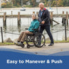 Image of Journey So Lite C2 Ultra Lightweight Wheelchair Being Easily Pushed by a Care Giver