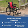 Image of Journey So Lite C2 Ultra Lightweight Wheelchair in  Red Color  Saying its Features