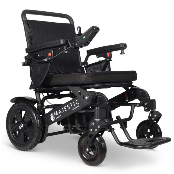 ComfyGo MAJESTIC 440 HD Plus Remote-Control Heavy-Duty Power Wheelchair with 'Majestic' branding on a white background