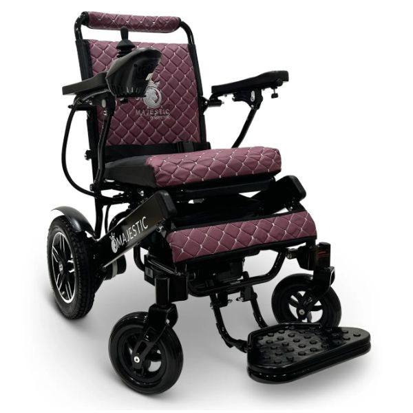  MAJESTIC IQ-8000 Remote Controlled Lightweight Electric Wheelchair Purple Cushion