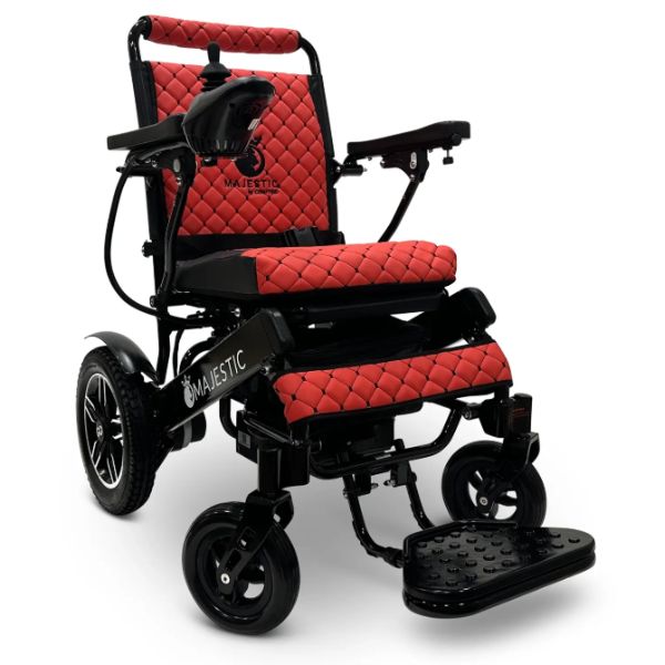  MAJESTIC IQ-8000 Remote Controlled Lightweight Electric Wheelchair Red Cushion