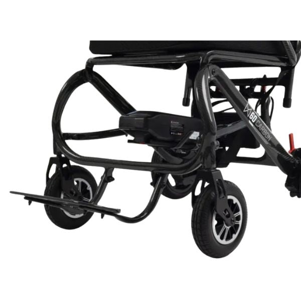 Close Up View Frame of MM60 Carbon Ultra-Lightweight Folding Power Chair 