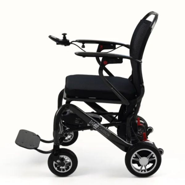 MM60 Carbon Ultra-Lightweight Folding Power Chair Left Side View