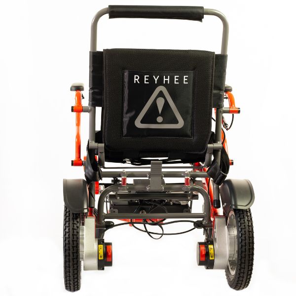 Reyhee Roamer (XW-LY001) Folding Electric Wheelchair Red Color Back View