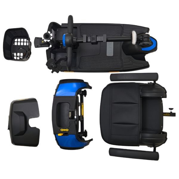 Golden Technologies Buzzaround XLS-HD 3-Wheel Travel Scooter GB121B-SHZ Disassembled View