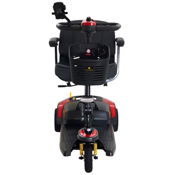 Golden Technologies Buzzaround XLS-HD 3-Wheel Travel Scooter GB121B-SHZ Red Color Front View