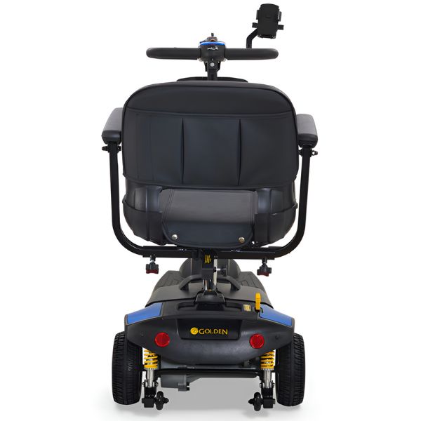 Golden Technologies Buzzaround XLS-HD 3-Wheel Travel Scooter GB121B-SHZ Blue Color Back View