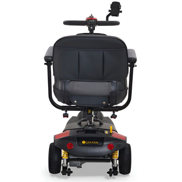 Golden Technologies Buzzaround XLS-HD 3-Wheel Travel Scooter GB121B-SHZ Red Color Back View