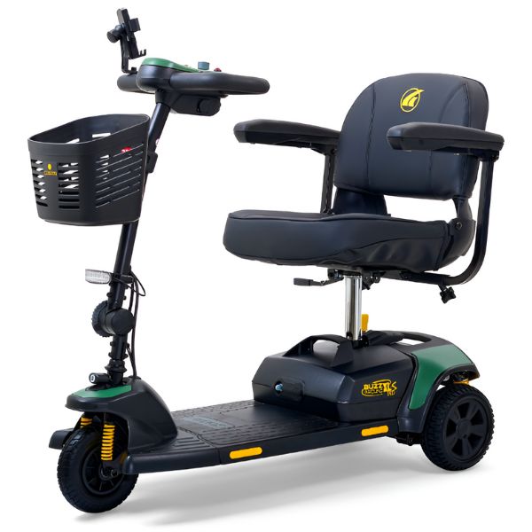 Golden Technologies Buzzaround XLS-HD 3-Wheel Travel Scooter GB121B-SHZ Army Green Color