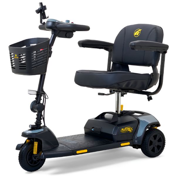 Golden Technologies Buzzaround XLS-HD 3-Wheel Travel Scooter GB121B-SHZ Stone Grey Color