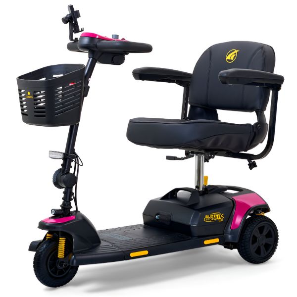 Golden Technologies Buzzaround XLS-HD 3-Wheel Travel Scooter GB121B-SHZ Orchid Pink Color