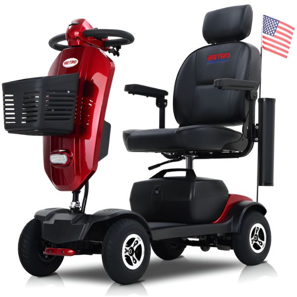 Metro Mobility Max Plus 4-Wheel Mobility Scooter Red Color