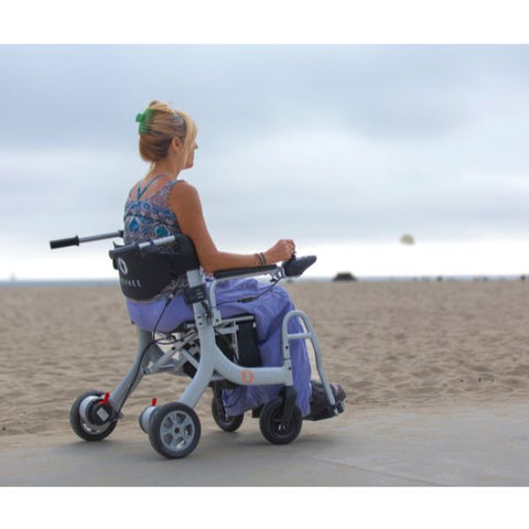 Reyhee Superlite XW-LY002-A 3-in-1 Compact Electric Wheelchair with Rider  Side View