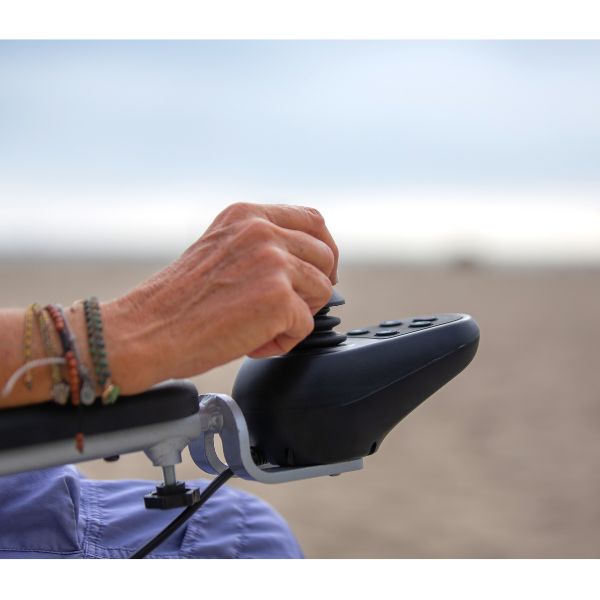 Reyhee Superlite XW-LY002-A 3-in-1 Compact Electric Wheelchair with Rider  Joystick View