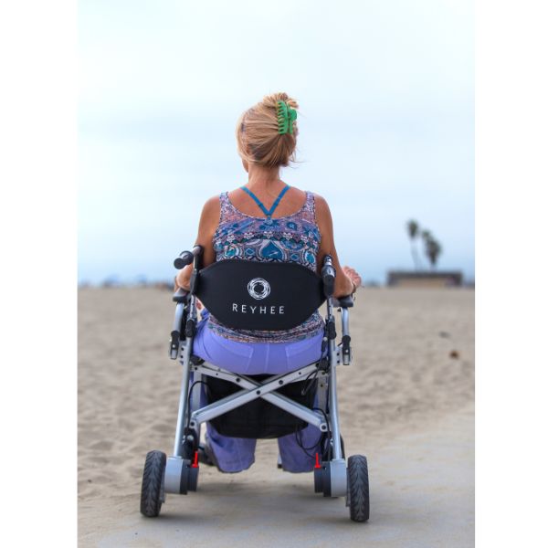Reyhee Superlite XW-LY002-A 3-in-1 Compact Electric Wheelchair with Rider  Back View