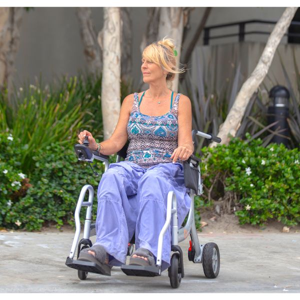 Reyhee Superlite XW-LY002-A 3-in-1 Compact Electric Wheelchair with Rider  Front View