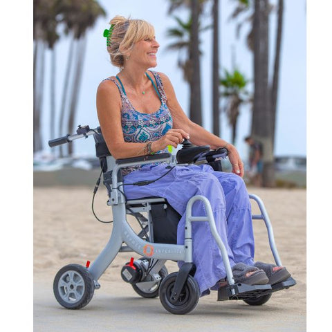 Reyhee Superlite XW-LY002-A 3-in-1 Compact Electric Wheelchair with Rider Side View