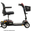 Image of Pride Mobility Go-Go Endurance Li Travel Mobility Scooter Garnet Red Right side View