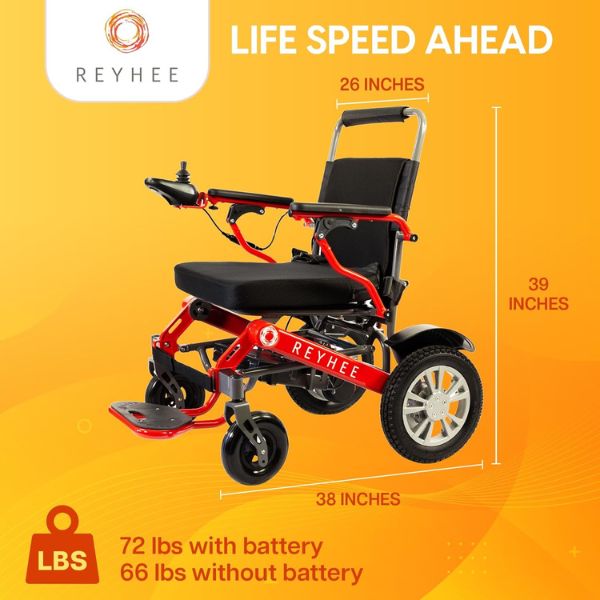 Reyhee Roamer (XW-LY001) Folding Electric Wheelchair Dimensions
