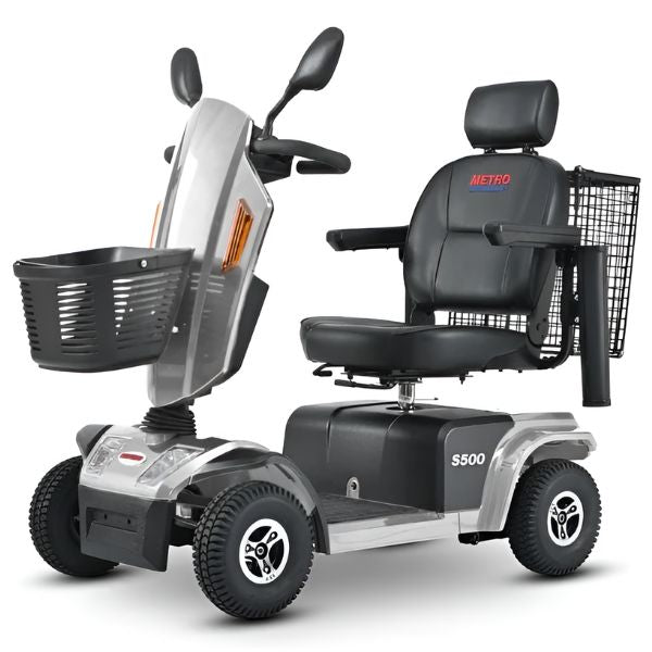 Metro Mobility S500 Bariatric 4-Wheel Mobility Scooter Silver Color
