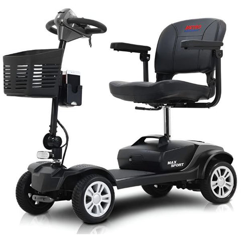 Metro Mobility Max Sport Portable 4-Wheel Mobility Scooter Metallic Grey