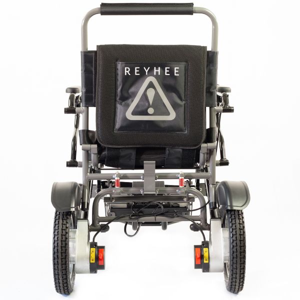 Reyhee Roamer (XW-LY001) Folding Electric Wheelchair Black Color Back View