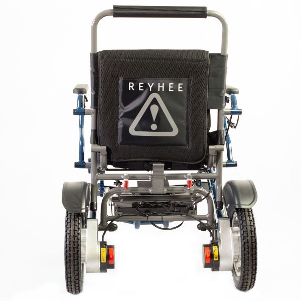 Reyhee Roamer (XW-LY001) Folding Electric Wheelchair Blue Color Back View