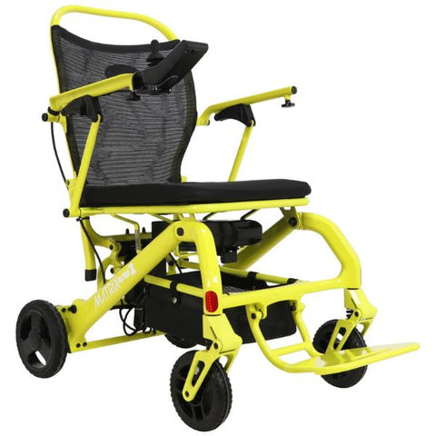 Matrix Ultra 2 Carbon Fiber Folding Power Wheelchair Perfectly Yellow